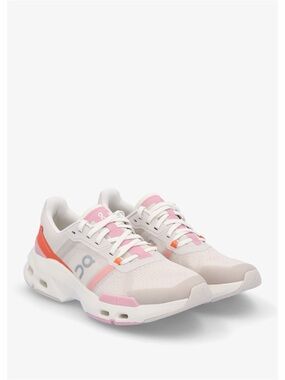 On Running Women's Sneakers in White with Pink & Coral Accents